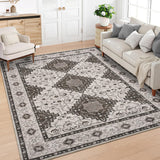 Garvee Area Rug 10x13 Washable Rugs for Living Room Bedroom Office Nursery Distressed Oriental Vintage Area Rug Brown - Brown