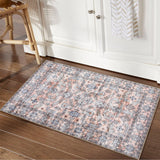 Garvee Pink Oriental Vintage Area Rugs 3x5 Accent Floral Area Rug Washable Moroccan Distressed Area Rug for Living Room Bedroom Children's Room Office Dining Room Pink - Pink