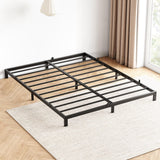 Garvee 6 Inch Queen Bed Frame No Box Spring Needed, Low Profile Bed Frame Heavy Duty Metal Platform 6 Inch Low Bed Frame with Sturdy Steel Slats, Noise Free, Easy Assembly, Black(Queen) - Black - 6 Inch