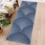 Garvee Runner Rug 2x6 Washable Rug Modern Rug Runner Indoor Hallway Kitchen Runners Soft Entryway Runners Contemporary Non-Slip Long Rug Runner for Living Room Bedroom Accent Rug Navy - Blue