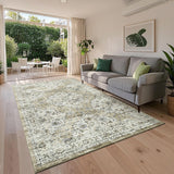 Garvee 8x10 Vintage Washable Rug Non-Slip Floral Print Accent Rug for Living Room Nursery Bedroom Brown - Brown