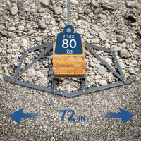 Garvee 72" Wide Driveway Drag - Heavy Duty Gravel Leveler, Tow Behind Drag Harrow, Driveway Tractor Harrow with 2 Adjustable Bars, Heavy Duty Steel, Driveway Grader for ATV, UTV, Garden Lawn Tractors