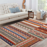 Garvee Washable Area Rugs 4x6 Rug for Living Room Non Slip Soft Area Rug for Bedroom Aesthetic Farmhouse Throw Rugs Vintage Entryway Rug Stain Resistant Carpet for Dining Room - Multicolor