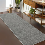 Garvee 2x6 Runner Rug Washable Kitchen Runner Rug Modern Abstract Runner Mat for Hallway Contemporary Solid Rug Non-Slip Foldable Aesthetic Accent Floor Carpet for Living Room Bedroom, Grey - Gray