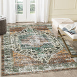 Garvee Large Rug for Living Room Rusty Brown 8x10 Washable Rug Vintage Oriental Distressed Rug Ultra Thin Soft Rug Non Slip Non Shedding Accent Rug for Bedroom Dining Room - Rusty Brown