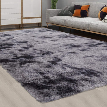 Garvee Fluffy & Sheepskin Dark Grey 24"×71" Area Rug for Bedroom Plush Rug Non-Slip Carpet Shaggy Rug for Living Room Bedroom Dining Room Kitchen Office Nursery Bedroom Decor