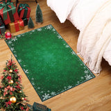 Garvee Christmas Door Mat 2x3 Mat Xmas Bath Mat Non-Slip Kithcen Rug Washable Entryway Rug Small Abstract Carpet Winter Doormat Rubber Back Snowflake Doormats for Indoor Outdoor 2'x3' Green - Green