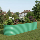 Garvee 8' X 2' X 2' Galvanized Raised Garden Bed, Large Outdoor Planter Box for Vegetables, Fruits & Flowers,Green - Green
