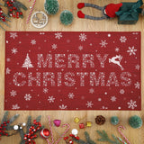 Garvee Christmas Door Mat - Non-Slip Durable Welcome Mat for Front Door, Outdoor/Indoor, 20" x 32", Red Christmas - Merry Christmas|Red