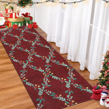 Garvee Christmas Decor Area Rug 2x8 Red Modern Foldable Soft Non-Shedding Floor Mat for Living Room & Bedroom - Red