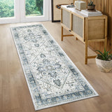 Garvee Hallway Runner Rug 2'x6' Vintage Farmhouse Laundry Rug Green Non Slip Washable Kitchen Entryway Accent Area Rug - Green