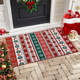 Garvee Christmas Area Rug 2x3 Farmhouse Non Slip Stain Resistant Soft Low Pile Red & Green Holiday Decor for Living Room Bedroom Kitchen - Red & Green