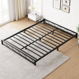 Garvee 6 Inch Twin Size Metal Platform Bed Frame with Wavy Pattern, Twin Bed Frame with Steel Slat Support, Mattress Foundation, No Box Spring Needed, Easy Assembly (Black, Twin) - Black