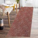 Garvee Hallway Rug 2X6 Washable Runner Rug Non Slip Soft Rug Brick Red Rug Solid Contemporary Floor Bathroom Rug Non Shedding Indoor Carpet Low Pile Kitchen Rug for Living Room, Brick Red - Red