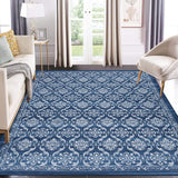 Garvee Modern Rugs for Bedroom 5x7 Washable Rug Indoor Floral Print Mat Non-Slip Living Room Rug Boho Low Pile Non-Shedding Carpet Easy-Cleaning Floor Carpet for Living Room Home Office Blue - Blue