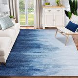 Garvee Large Modern Abstract Area Rug, 9x12, Machine Washable, Non Slip, Blue, Low Pile - Blue Gradient