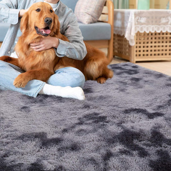 Garvee Fluffy & Sheepskin Dark Grey 24"×71" Area Rug for Bedroom Plush Rug Non-Slip Carpet Shaggy Rug for Living Room Bedroom Dining Room Kitchen Office Nursery Bedroom Decor