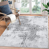 Garvee Machine Washable Rug 5x7 Vintage Distressed Area Rug Boho Accent Rug with Non Slip Backing Indoor Large Throw Floor Cover Paisley Rug Carpet Modern Rug for Living Room Bedroom, Grey - Gray
