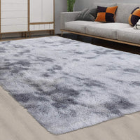 Garvee Fluffy & Sheepskin Light Grey 5'3" × 6'7" Area Rugs Shaggy Rug for Bedroom Fuzzy Rug Living Room Rugs Non-Slip Rug for Living Room Bedroom Dining Room Office Plush Rug,Grey