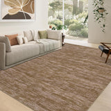 Garvee Solid Camel 4x6 Modern Texture Area Rug Washable Living Room Rug Stain Resistant Indoor Carpet With Non-Slip Backing Low Pile Floor Cover For Bedroom Office Dining Room - Camel