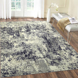 Garvee Rugs for Living Room 9x12 Washable Soft Rug Modern Rugs Non Slip Accent Rug Low Pile Thin Rug Stain Resistant Accent Throw Rug for Bedroom - Beige Black