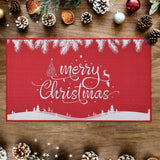 Garvee Christmas Doormat Merry Xmas Door Mat Non-Slip Indoor Outdoor Front Door Doormat Living Room Bedroom Entrance Rug Kitchen Floor Mat Happy Xmas Floor Decor Home Festive Decoration Red 20" x 32" - Red