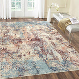 Garvee Large Area Rug 10x13 Abstract Rug Machine Washable Area Rug Non Slip Low Pile Rugs Lightweight Rug for Bedroom Living Room - Beige Red