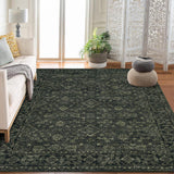 Garvee Vintage Boho Area Rugs Dark Green 5'x7' Washable Large Rugs Non-Slip Backing for Living Room Bedroom Dining Room Nursery Office Farmhouse Home Decor - Dark Green