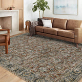 Garvee Washable Area Rugs 9x12 Living Room Vintage Area Rug Luxurious Bedroom Decor Large Area Rug Oriental Retro Rug Non Slip Carpet for Dining Room Office Nursery Rug 9'x12' Distressed Red - Distressed Red