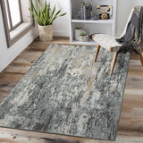 Garvee Large Living Room Area Rug 10x13 Modern Abstract Area Rug for Bedroom Non Slip Stain Resistant Throw Carpet Dining Room Rug Low Pile Contemporary Area Rug for Home Office, Grey - Gray
