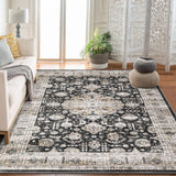 Garvee Boho Area Rug 10x13 Large Living Room Rug Washable Non Slip Vintage Black - Black