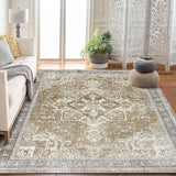 Garvee Oriental Vintage Retro Machine Washable Non Slip Area Rug for Living Room, Bedroom, Dining Room, Home Office