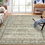 Garvee Washable Area Rug 10x13 Large Rugs for Living Room Soft Vintage Bedroom Rug Ultra-Thin Distressed Oriental Carpet Stain Resistant Rug for Dining Room Guest Room Home Decor,Taupe 10x13 - Light Camel