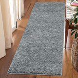 Garvee Ultra Soft Grey Shag Runner Rug 2x8 ft - Plush, Non-Slip, Kid & Pet-Friendly, Easy Clean, Ideal for Hallway, Kitchen, Laundry - Gray