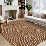 Garvee Washable Rugs 9x12 Area Rug Modern Neutral Light Brown for Living Room Bedroom Apartment Dining Room Office - Light Brown