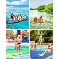 Garvee Lily Pad Floating Mat 8 ft/9 ft/12 ft, Tear-Resistant XPE Foam, Lake & Pool Use, Neon Orange/Yellow/Blue