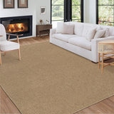 Garvee Washable Rug 9x12 Large Area Rug Modern Solid Textured Living Room Rug Anti-Slip Bedroom Rugs Indoor Soft Woven Carpet Low Pile Non-Shedding Farmhouse Rugs Floor Carpet for Nursery Dorm Taupe - Brown