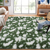 Garvee Large 9x12 Shag Area Rugs for Living Room Indoor Fluffy Green Rug Thick Plush Non-Slip Shaggy Carpet Ultra Soft Fuzzy Rugs for Bedroom Kids Room Nursery Playroom Modern Cow Print Home Decor - Green Multi