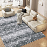 Garvee Washable Rugs 5x7 Abstract Grid Rug for Living Room Modern Distressed Area Rug for Bedroom Contemporay Office Rug Low Pile Neutral Soft Nursery Rug Non Slip Farmhouse Floor Cover Grey - Gray