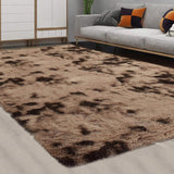 Garvee Fluffy & Sheepskin Brown & Khaki 5x8 Furry Shag Rug, Plush Non-Slip for Kids Nursery Dorm Bedroom Living Room - Brown & Khaki