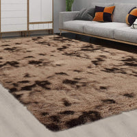 6x9 coffee shag rug, ultra-soft faux fur, modern design, perfect for bedrooms