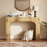Garvee 47" Farmhouse Console Table Slim Wood Sofa Side Table Narrow Rustic Foyer Furniture for Living Rooms Hallways Apartments, Oak - Oak