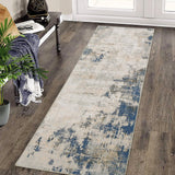 Garvee Runner Rug 2x6 Washable Modern Abstract Hallway Runner, Non-Slip Stain Resistant Area Rug Contemporary Kitchen Mat Entryway Carpet Runner for Doorway Bedside, Blue/Yellow - Blue & Yellow