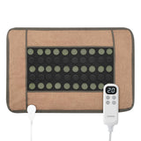 Garvee Far Infrared Heating Pads for Back Pain Relief, Natural and Tourmaline Heating Pad, Electric Physical Therapy Pads for Neck Shoulders and Period Cramps, Auto Shut Off , Lcd Display 32" X 21" (Brown) - Brown