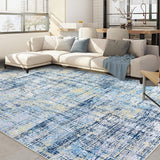 Garvee Large Area Rug Living Room Rugs 8x10 Modern Abstract Area Rug, Washable Large Bedroom Rug with Non Slip Rubber Backing for Nursery Home Office Bedroom Indoor, Blue/Yellow - Blue Yellow