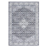 Garvee 5*7ft Persia Style Area Rug Gray ,Machine Washable Stain-Resistant Area Rug with Non-Slip Backing Low for Living Room, Bedroom, and Dining Room - Gray