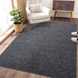 Garvee Area Rug 4x6 Boho Shaggy Rug Modern Farmhouse Area Rug Grey Nursery Decor Rugs Non-Shedding Low Pile Area Rug Non-Slip Textured Rug for Living Room Bedroom Dining Room Home Office - Gray