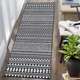 Garvee Rug Runner for Hallway Moroccan Rug Non-Shedding Large Carpet Oriental Distressed Antique Long Rug for Bathroom Living Room 2 x 8 Kitchen Runner Rug Long Mat, Black Distressed - Black