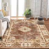Garvee 9x12 Area Rugs Washable Brown Rug for Living Room Bedroom Dining Room Large Boho Vintage Floral Non Slip - Brown