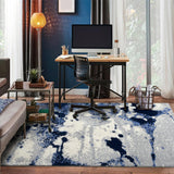 Garvee Modern Abstract Blue Area Rug – 9x12 Luxury Non-Slip Carpet for Living Room & Bedroom, Extra Large Stylish Design - Blue